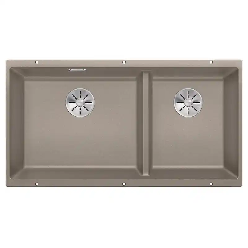 PRONTA CONSEGNA - Blanco Lavello due vasche SUBLINE 480/320-U 1519482 finitura tartufo da 85.5x46 cm - Sottotop Solo Oggi