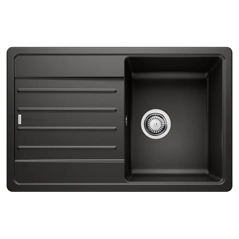 PRONTA CONSEGNA - Blanco Lavello una vasca con gocciolatoio LEGRA 45 S 1526083 finitura nero da 78x50 cm - Sopratop Nuovo Arrivo