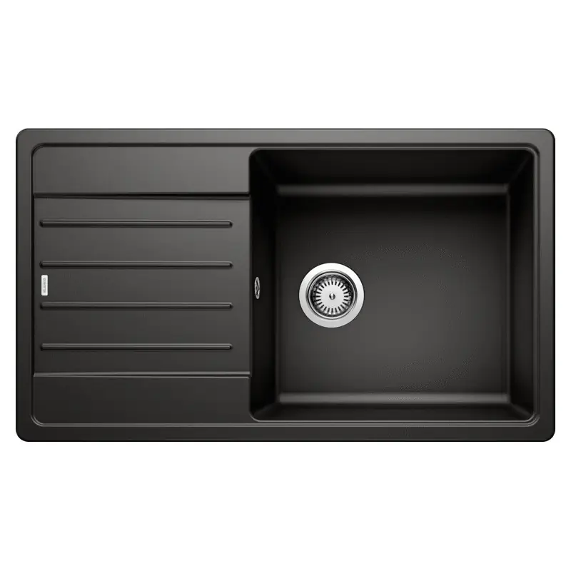 Direttamente Dal Produttore PRONTA CONSEGNA - Blanco Lavello una vasca con gocciolatoio LEGRA XL 6 S 1526087 finitura nero da 86x50 cm - Sopratop