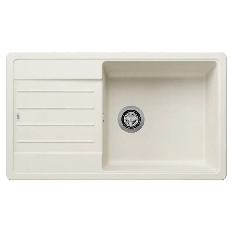 Spedito Oggi PRONTA CONSEGNA - Blanco Lavello una vasca con gocciolatoio LEGRA XL 6 S 1527091 finitura soft white da 86x50 cm - Sopratop