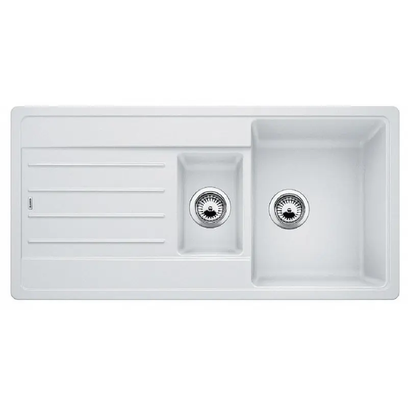 PRONTA CONSEGNA - Blanco Lavello una vasca con vaschetta e gocciolatoio LEGRA 6 S 1522209 finitura bianco da 100x50 cm - Sopratop Direttamente Dal Produttore