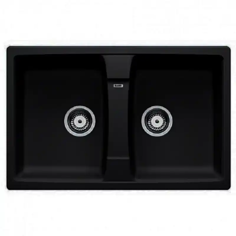 Non Perdere PRONTA CONSEGNA - Blanco Lavello due vasche LEGRA 8 1546182 finitura nero da 78x50 cm - Sopratop