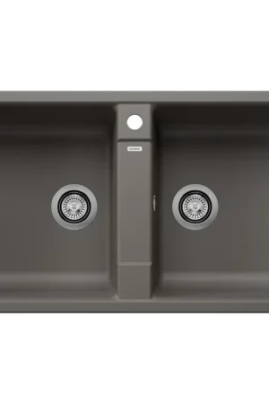 Affare Blanco Lavello due vasche LEGRA 8 1547280 finitura grigio vulcano da 78x50 cm - Sopratop