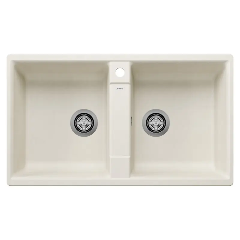 Prezzo Scontato PRONTA CONSEGNA - Blanco Lavello due vasche LEGRA 8 1547097 finitura soft white da 78x50 cm - Sopratop