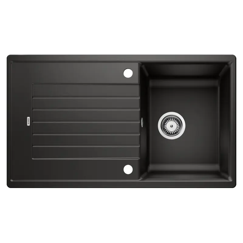 PRONTA CONSEGNA - Blanco Lavello una vasca con gocciolatoio ZIA 45 SL 1526011 finitura nero da 86x50 cm - Sopratop Ultimissimo Modello