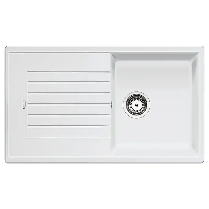 PRONTA CONSEGNA - Blanco Lavello una vasca con gocciolatoio ZIA 5 S 1520515 finitura bianco da 86x50 cm - Sopratop Miglior Prezzo