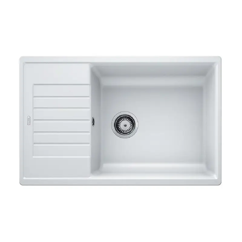 PRONTA CONSEGNA - Blanco Lavello una vasca con gocciolatoio ZIA XL 6 S Compact 1523277 finitura bianco da 78x50 cm - Sopratop Quantità Limitata