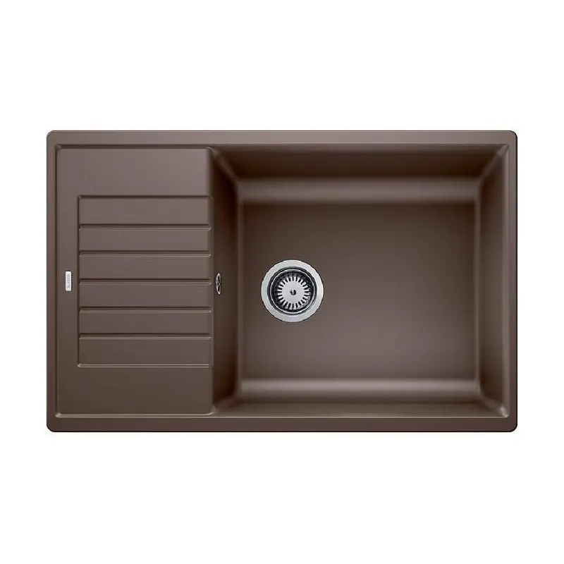 Reso Gratuito PRONTA CONSEGNA - Blanco Lavello una vasca con gocciolatoio ZIA XL 6 S Compact 1523282 finitura caffè da 78x50 cm - Sopratop