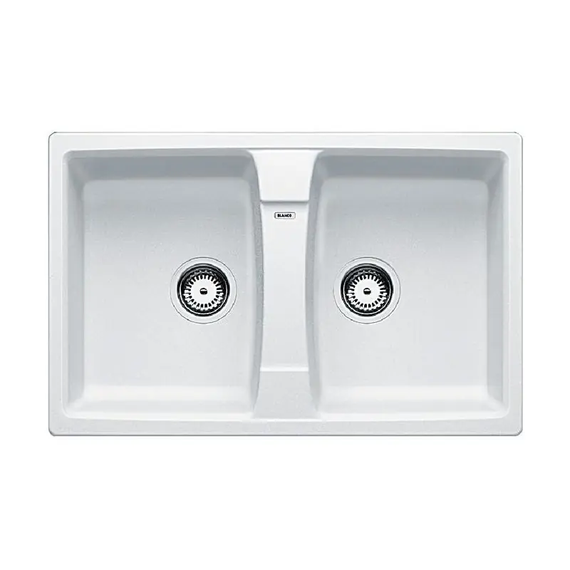 Di Tendenza PRONTA CONSEGNA - Blanco Lavello due vasche ZIA 8 1524694 finitura bianco da 78x50 cm - Sopratop