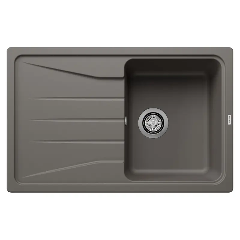 Pagamento Sicuro Blanco Lavello una vasca con gocciolatoio SONA 45 S 1527332 finitura grigio vulcano da 78x50 cm - Sopratop