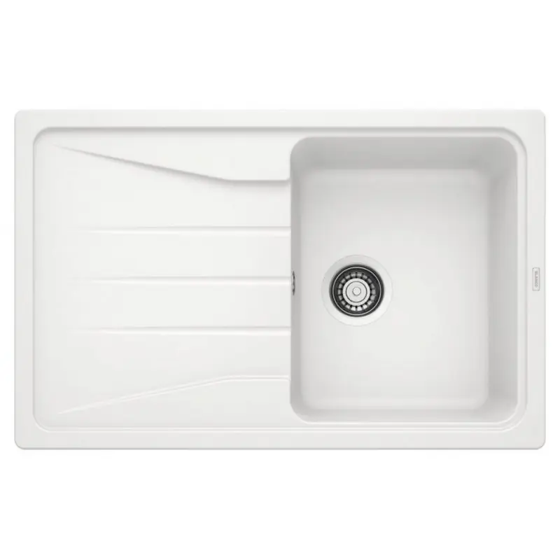 Subito Disponibile Blanco Lavello una vasca con gocciolatoio SONA 45 S 1519665 finitura bianco da 78x50 cm - Sopratop