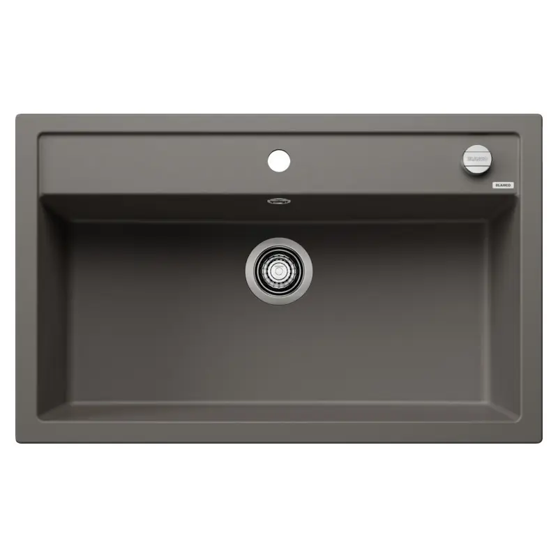 Di Tendenza PRONTA CONSEGNA - Blanco Lavello una vasca DALAGO 8 1527248 finitura grigio vulcano da 81.5x51 cm - Sopratop