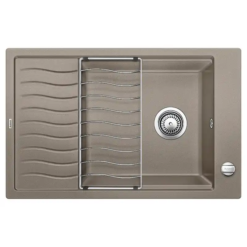 Affare Blanco Lavello una vasca con gocciolatoio ELON XL 6 S 1518743 finitura tartufo da 78x50 cm - Sopratop