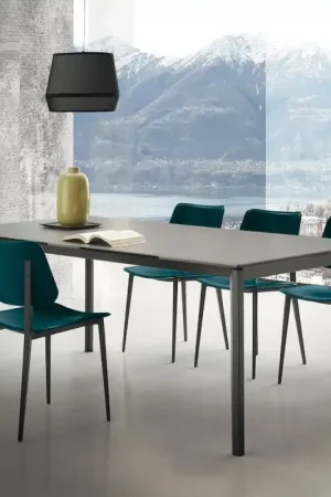 X.ABITAre Tavolo allungabile Merlino art. S07 con struttura in metallo e piano a scelta da 190(290)x100 cm Promozione