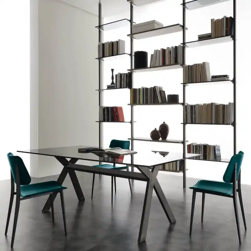 X.ABITAre Tavolo fisso Achille art. S08 con struttura in metallo e piano a scelta da 180x90 cm Spedizione Espresso