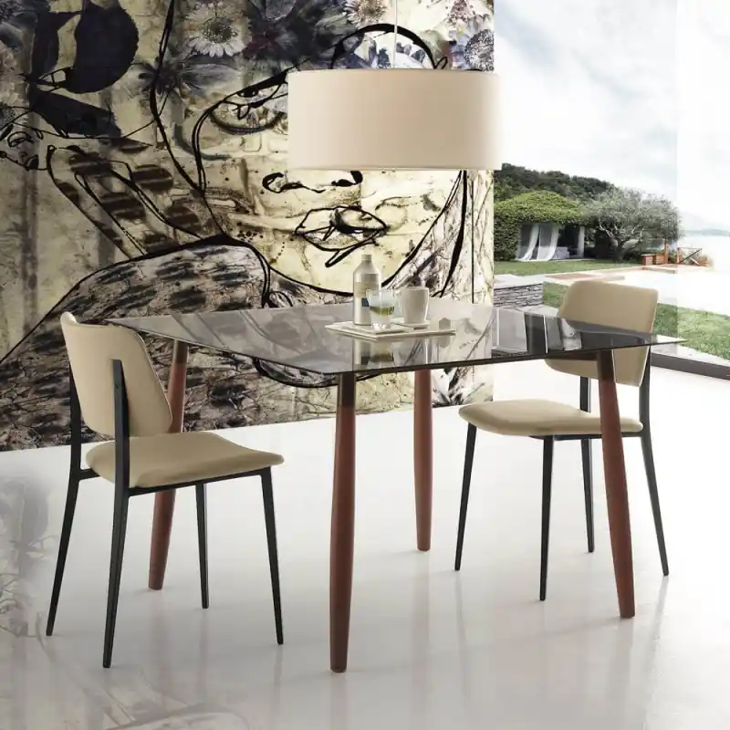 X.ABITAre Tavolo rotondo fisso Menelao art. S09 con struttura in metallo e piano a scelta da Ø140 cm Ultime Pezzi