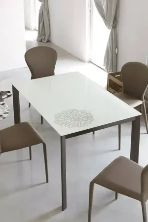 X.ABITAre Tavolo allungabile Gervaso art. S71 con struttura in alluminio e piano a scelta da 164(244)x90 cm Direttamente Dal Produttore