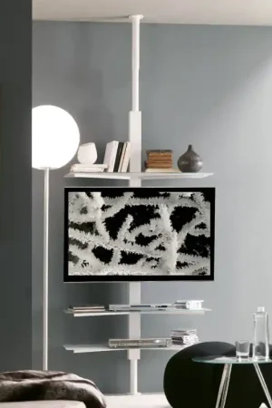 X.ABITAre Porta TV Bruce art. XL.83 con struttura in metallo da L.100 cm e H.305 cm - Con fissaggio a soffitto Vendita Finale