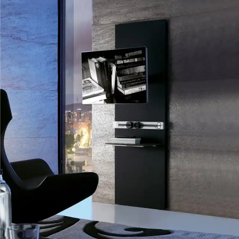 X.ABITAre Porta TV Premiere art. XL.97 con struttura in cristallo - Con fissaggio a muro Economico