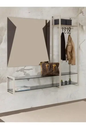X.ABITAre Libreria a parete Look art. DL2022 con struttura in alluminio da 160 cm - Composizione 9 Offerta Limitata