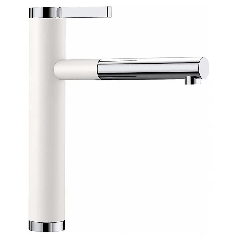 Economico Blanco Miscelatore monocomando con doccetta estraibile LINEE-S 1518441 finitura bianco/cromato