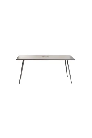 RD Italia Tavolo fisso smontabile LA ROTONDA con struttura e piano in acciaio da 160x80 cm Sconto