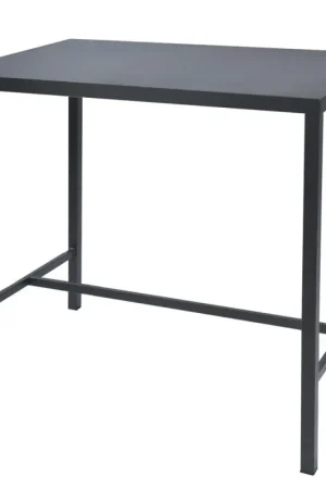 RD Italia Tavolo fisso alto DORIO con struttura e piano in acciaio da 120x60 cm Promozione Esclusiva