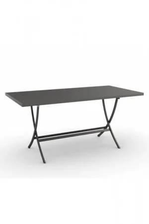 RD Italia Tavolo fisso pieghevole DORIO con struttura e piano in acciaio da 160x80 cm Novità