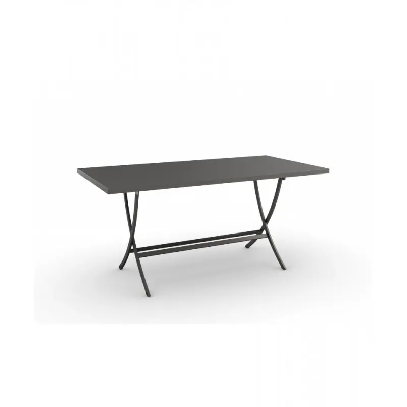 RD Italia Tavolo fisso pieghevole DORIO con struttura e piano in acciaio da 160x80 cm Novità