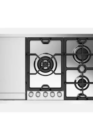Vendita Finale Ilve Piano cottura gas filotop Panoramagic HCPMT95FD in acciaio inox da 90 cm - Con fry top