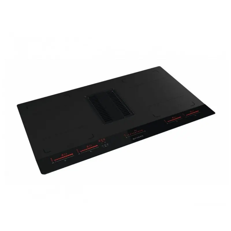 Di Tendenza Faber Piano cottura a induzione con cappa integrata GALILEO HE BK GLASS NG A83 340.0679.890 in vetroceramica nero da 83 cm