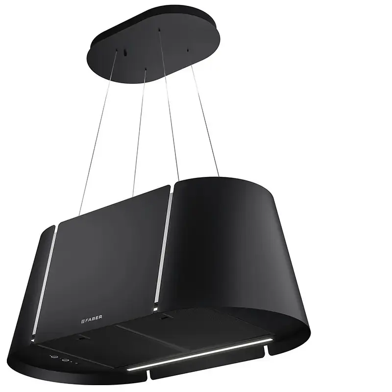 Vendita Finale Faber Cappa a isola sospesa BEAT XL BK MATT F80 345.0698.955 finitura nero opaco da 80 cm