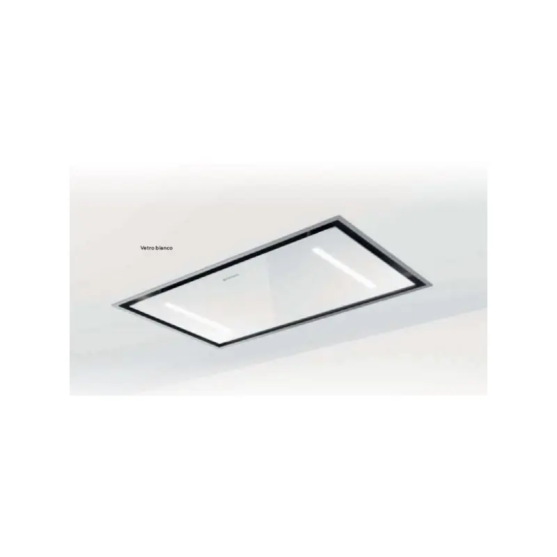 PRONTA CONSEGNA - Faber Cappa a soffitto HEAVEN DUAL LIGHT A90 G/WH FLAT 350.0679.874 finitura vetro bianco da 90 cm Occasione Imperdibile