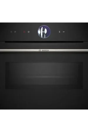 A Buon Prezzo PRONTA CONSEGNA - Bosch Forno compatto combinato a microonde CMG7761B1 finitura vetro nero da 60 cm - Serie 8
