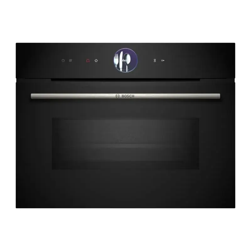 A Buon Prezzo PRONTA CONSEGNA - Bosch Forno compatto combinato a microonde CMG7761B1 finitura vetro nero da 60 cm - Serie 8