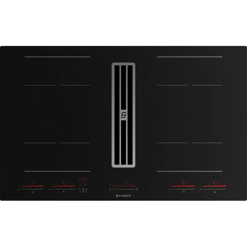 A Buon Prezzo PRONTA CONSEGNA - Faber Piano cottura a induzione con cappa integrata filtrante GALILEO BOLD F830 340.0708.971 in vetroceramica nero da 83 cm