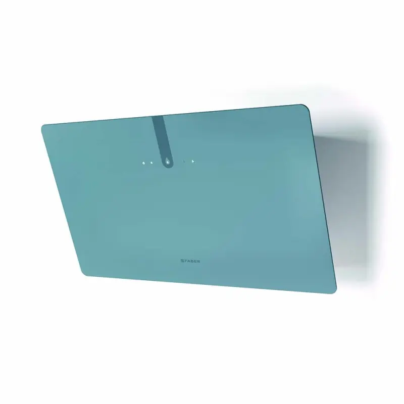 Faber Cappa a parete GLAM LIGHT ZERO DRIP PLUS DB M A80 330.0615.734 finitura vetro blu polvere opaco da 80 cm Ultime Pezzi
