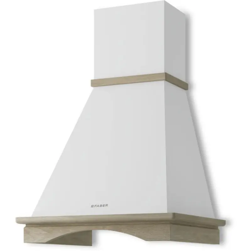 Esclusivo PRONTA CONSEGNA - Faber Cappa a parete RANCH 60 NF 321.0693.748 finitura bianco da 60 cm - Cornice non inclusa