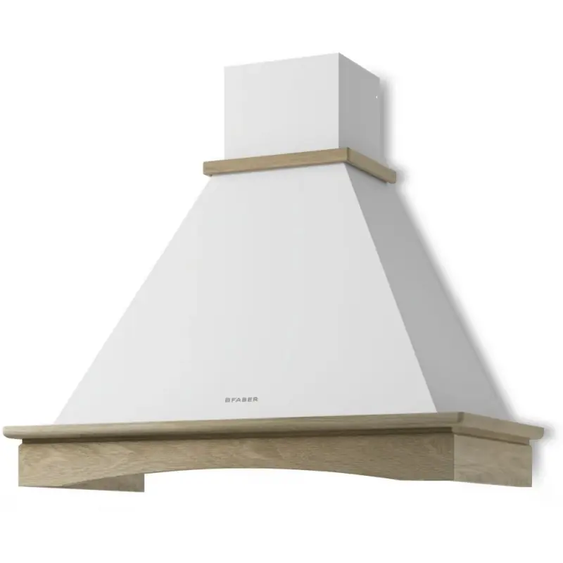 Prezzo Di Fabbrica PRONTA CONSEGNA - Faber Cappa a parete RANCH 90 NF 321.0693.747 finitura bianco da 90 cm - Cornice non inclusa