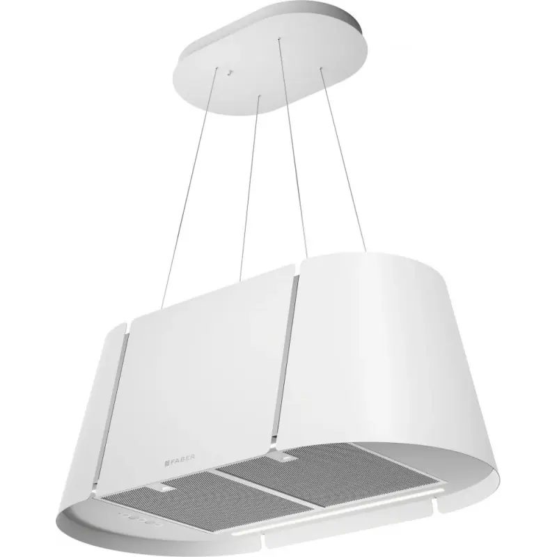 PRONTA CONSEGNA - Faber Cappa a isola sospesa BEAT XL WH MATT F80 345.0709.184 finitura bianco opaco da 80 cm Prezzo Scontato