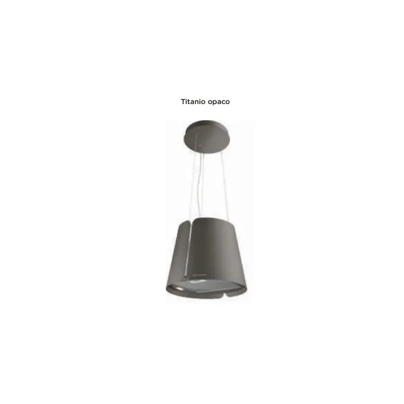 Affare PRONTA CONSEGNA - Faber Cappa a isola sospesa BEAT TITANIUM MATT F45 345.0655.178 finitura titanio opaco da Ø43 cm