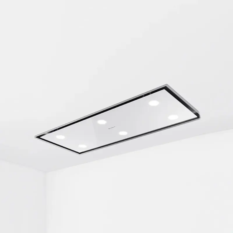 Offerta Faber Cappa a soffitto HEAVEN BRIGHT A120 G/WH KL 350.0679.873 finitura vetro bianco da 120 cm