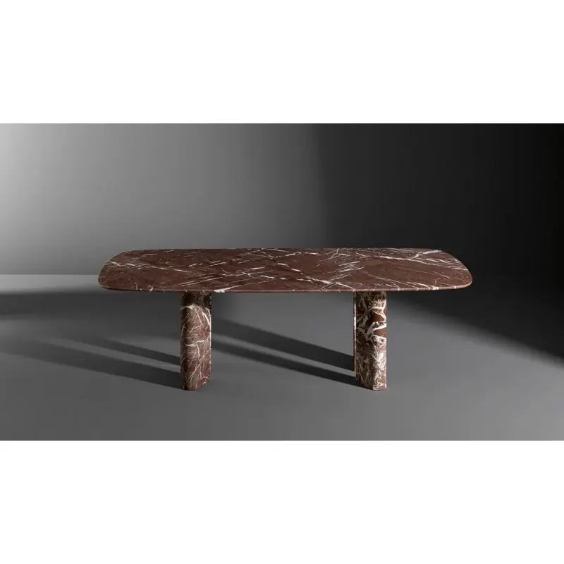 Saldi Bonaldo Tavolo fisso Geometric Table con struttura e piano in marmo da 250x112 cm