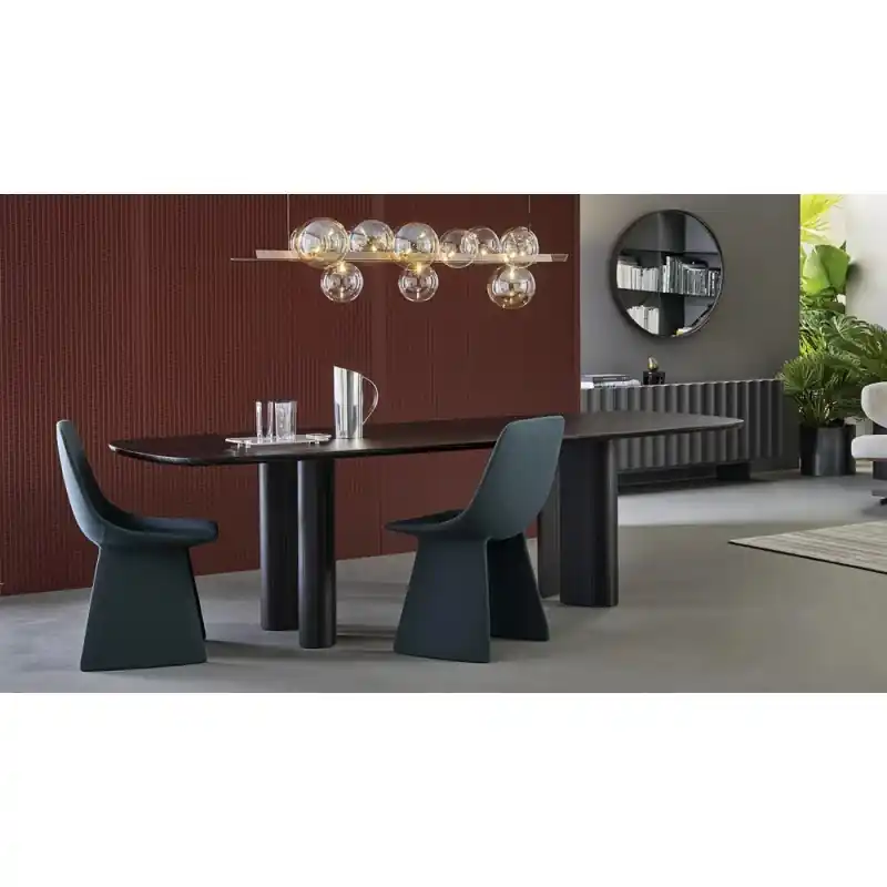 Economico Bonaldo Tavolo fisso Geometric Table Wood con struttura in legno e piano a scelta da 250x112 cm