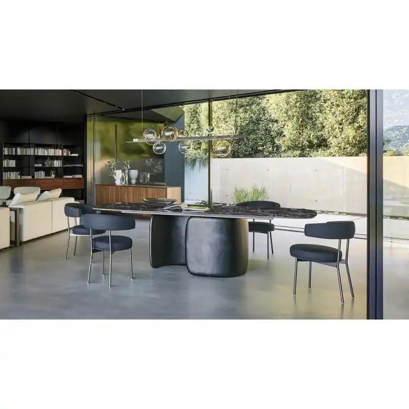 Must-Have Bonaldo Tavolo fisso Mellow con struttura in poliuretano e piano in marmo da 280x115 cm