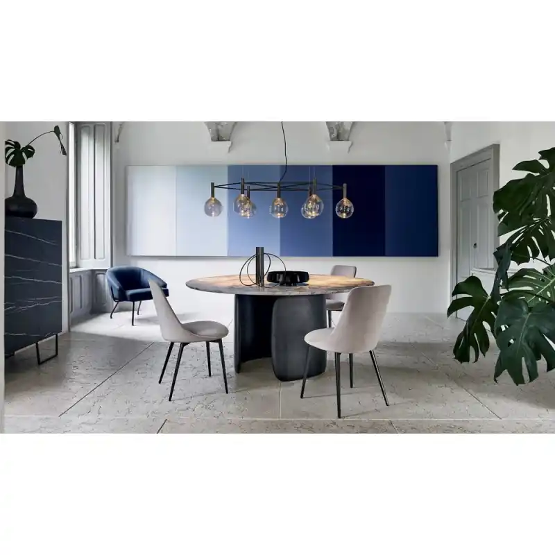 Offerta Speciale Bonaldo Tavolo rotondo fisso Mellow con struttura in poliuretano e piano a scelta da Ø160 cm
