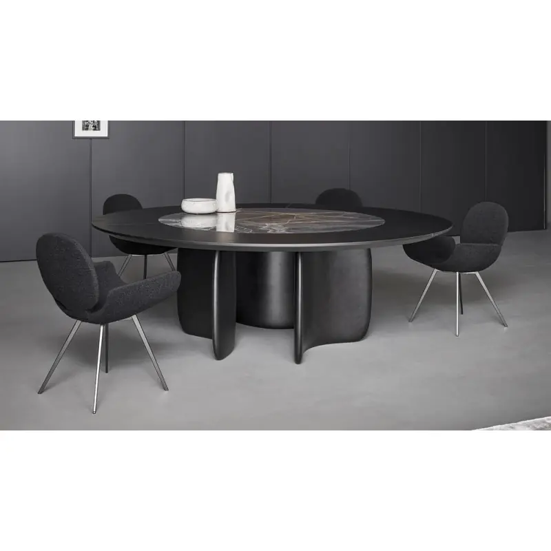 Bonaldo Tavolo rotondo fisso Mellow ST con struttura in poliuretano e piano a scelta da Ø220 cm Super Prezzo