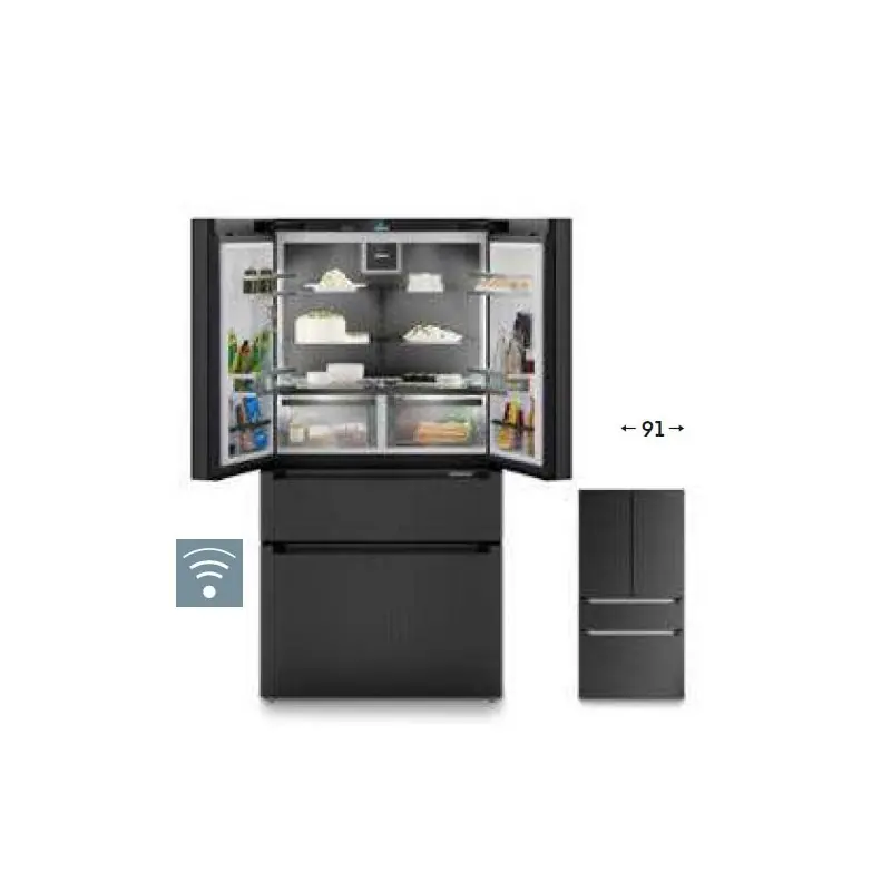 Super Prezzo Liebherr Frigorifero side by side FrenchDoor a libera installazione MBbsdi 9556 finitura BlackSteel da 91 cm