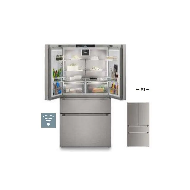 Liebherr Frigorifero side by side FrenchDoor a libera installazione MBsddi 9556 finitura inox/argento da 91 cm Esclusivo