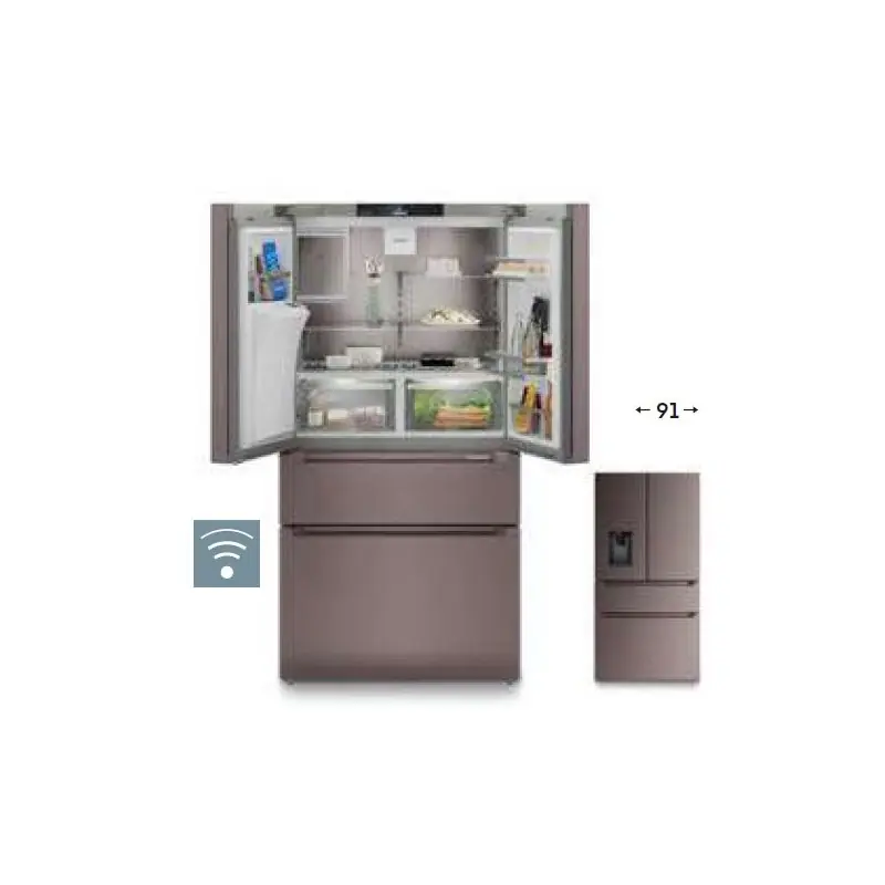 Liebherr Frigorifero side by side FrenchDoor a libera installazione MBtsdi 9528 finitura TerraSteel da 91 cm Economico